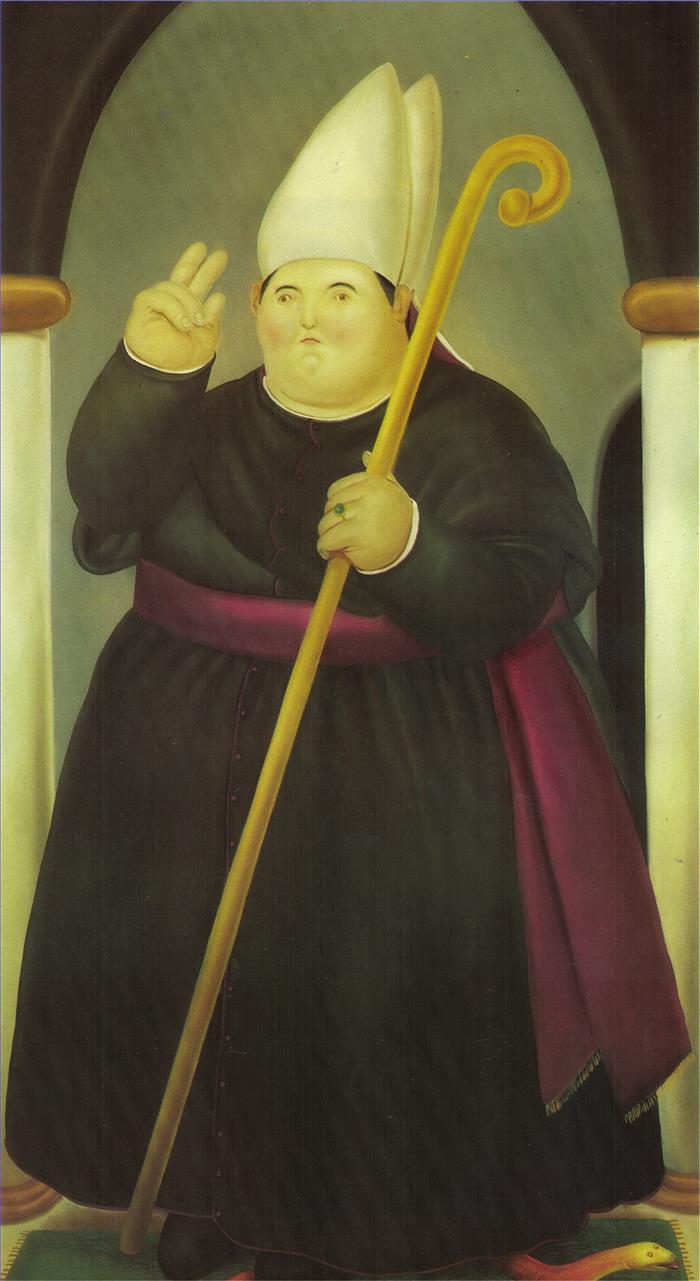 Obispo Fernando Botero Pintura al óleo